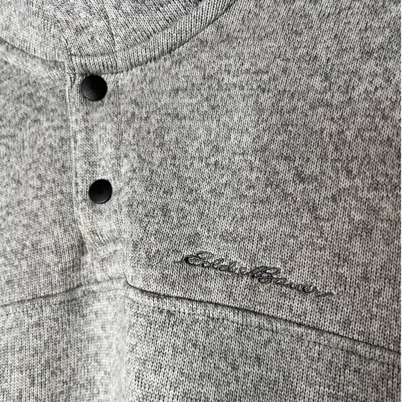Eddie Bauer Men's Radiator Fleece Snap Mock Pullover Size XXL in Gray - Picture 2 of 6